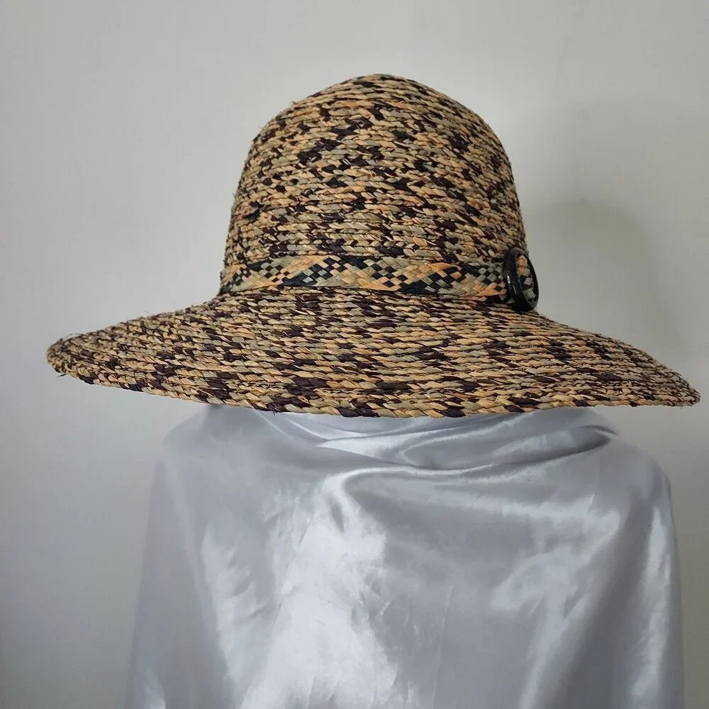 Wide Brim 100% Straw Hat With Buckle